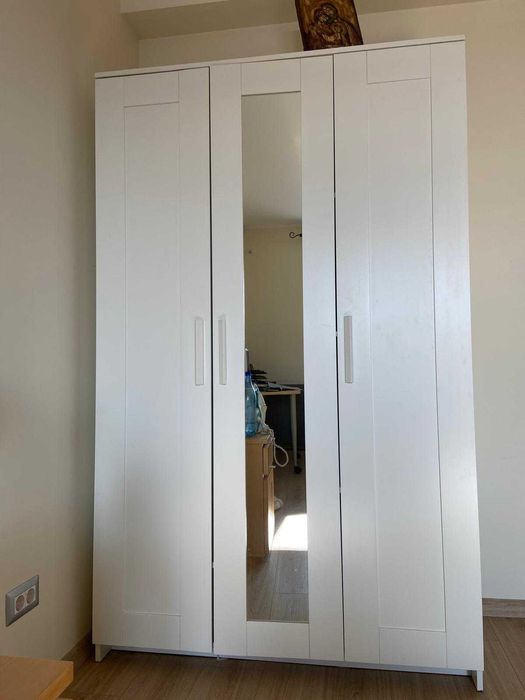 Dulap BRIMNES, alb, cu 3 uși, 117x190 cm