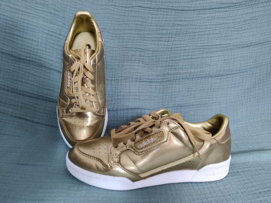 adidas originals Continental 80 sneakers in gold