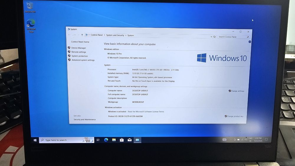 Laptop lenovo t580 procesor i7