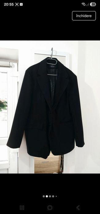 Sacou negru damă XL