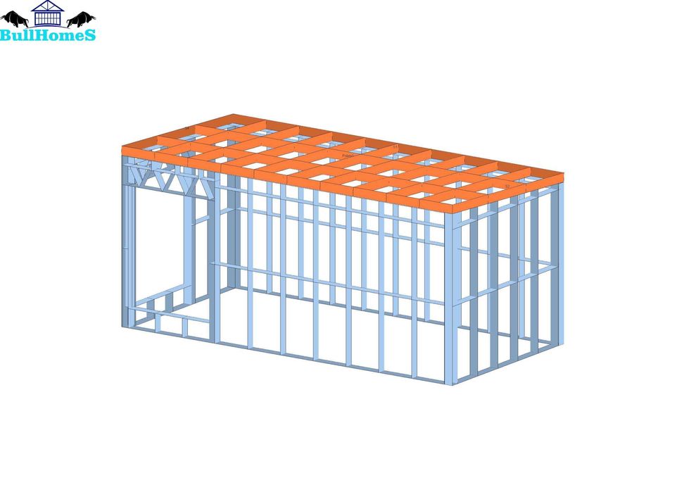 Къща,Бунгало,Преместваема къща,Сглобяеми къщи,Модулни,Жилищни-16.8м²