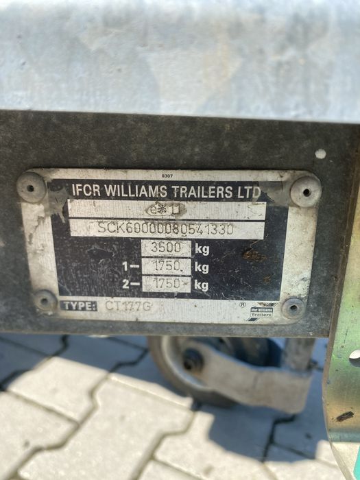 Platforma 3.5t ifor williams CT177G