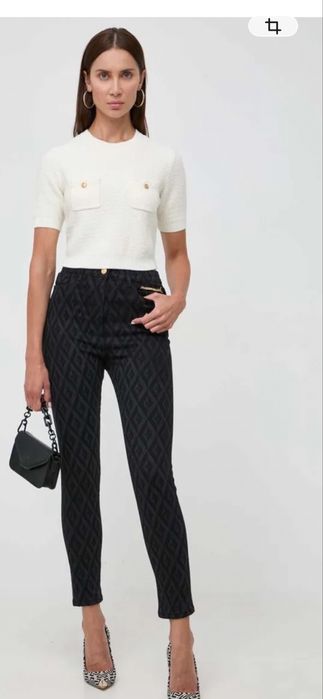 Elisabetta Franchi топ плетиво с джобчета двтайли и лого