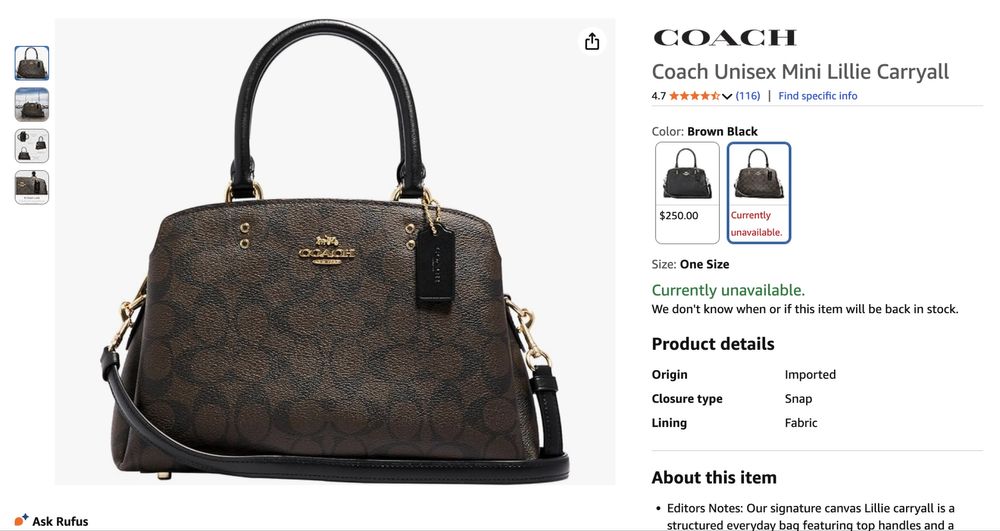 Сумка Coach Mini Lillie Carryall