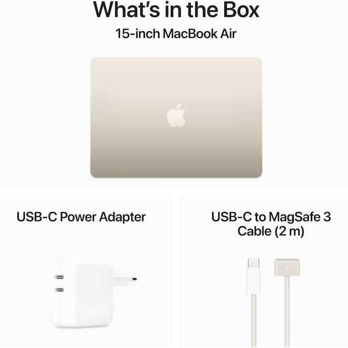 Apple MacBook Air 15" cu procesor Apple M3, 8GB, 256GB SSD