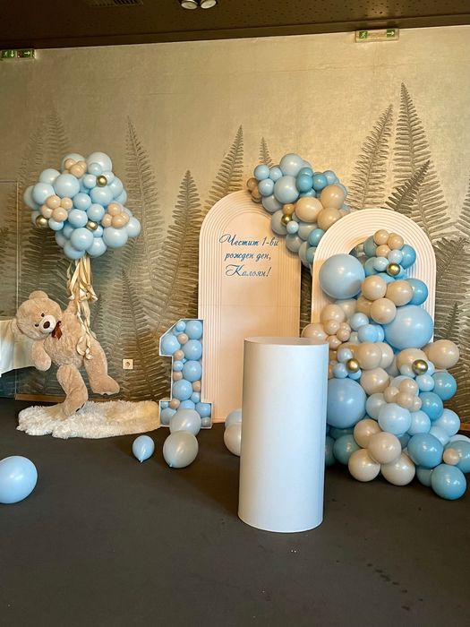 Украса с балони за кръщене