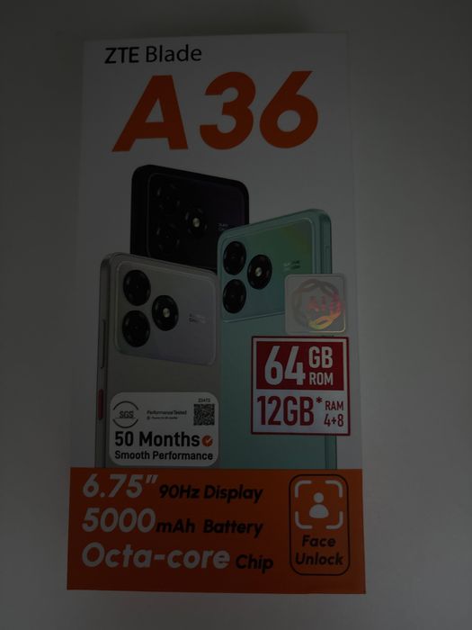 ZTE blade A36 4ГБ/ 64 ГБ черный
