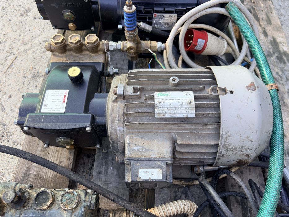 Pompă profesională HAWK MT1520L – 200 bar – cu motor electric 5,5 kW și bypass