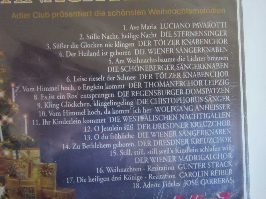 cadou rar cd Craciun 2000 Luciano Pavarotti,Carrera,Cor Viena -sigilat