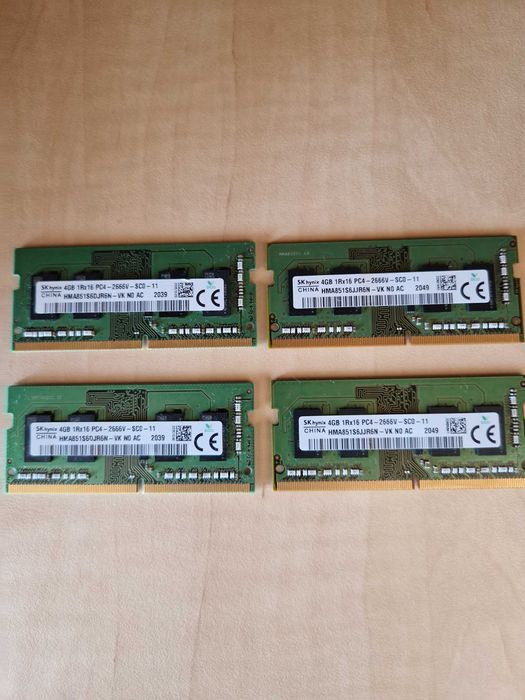 vand memorii Hynix laptop sodimm 4GB DDR4 - 40 lei/buc