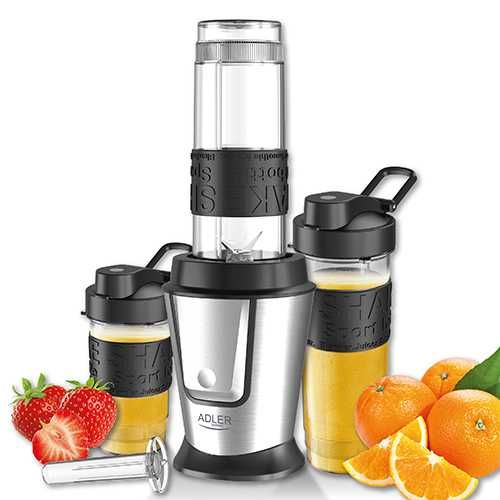 Blender cu 2 recipiente, Adler AD 4081, 800 W, funcție ice crush