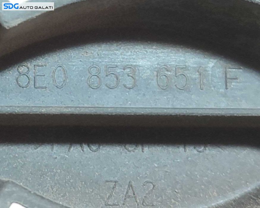 Grila Centrala cu Sigla Emblema de pe Bara Spoiler Fata Audi A4 B6 2001 - 2005 Cod 8E0853651F [A1124]