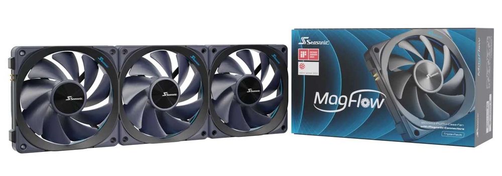Вентилатор за кутия Seasonic MagFlow High Quality Fan 120mm PWM (3 броя)