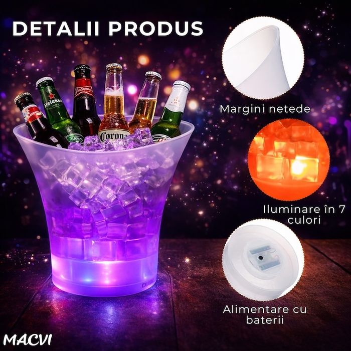 Frapieră cu LED și boxă Bluetooth