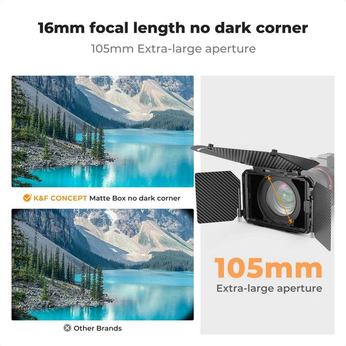 K&F Concept карбонов Matte Box за камери и обективи