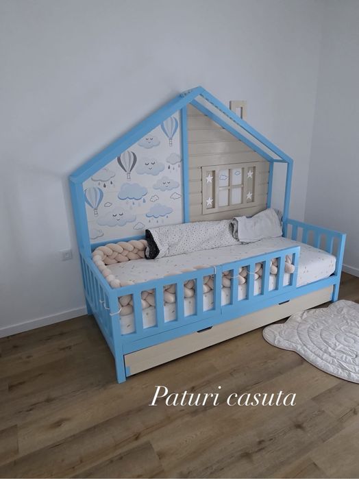 Pat casuta montessori pentru copii