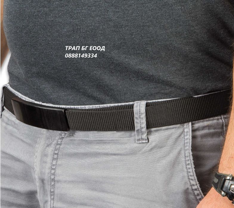 Качествен колан с Нож скрит в катарамата 120 см за скрито носене