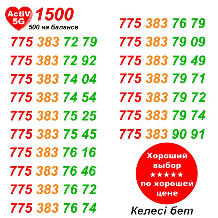 GSM Номера. Сим карты Актив