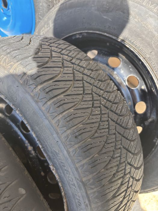 Set 4 jante originale Chevrolet Aveo R14 + roată rezervă slim | 4x100 | Anvelope DOT 2024