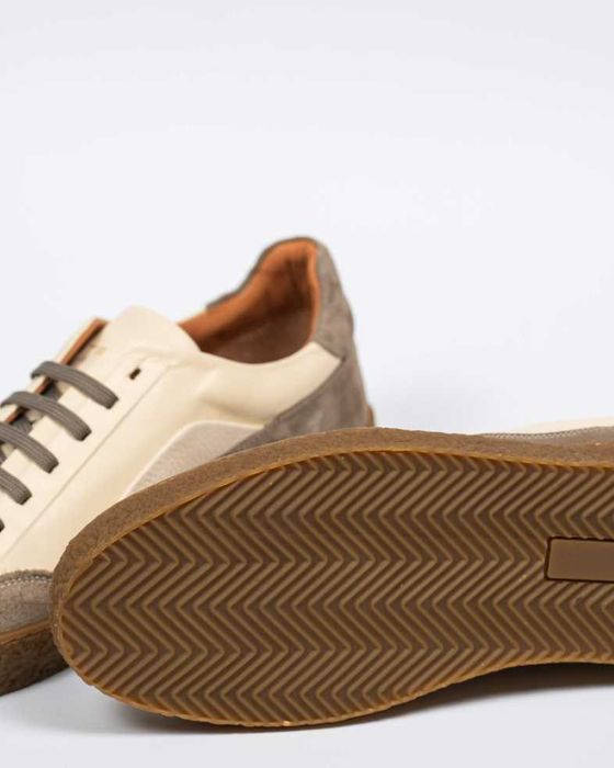 Мъжки бежови комбинирани обувки тип кецове TEODOR