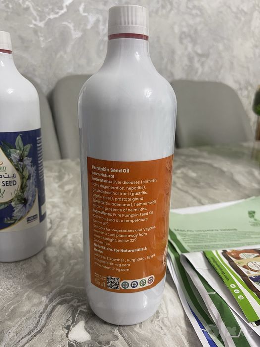 Масло черного тмина Black seed oil Nefertiti Оргинал из Египта 1 литр