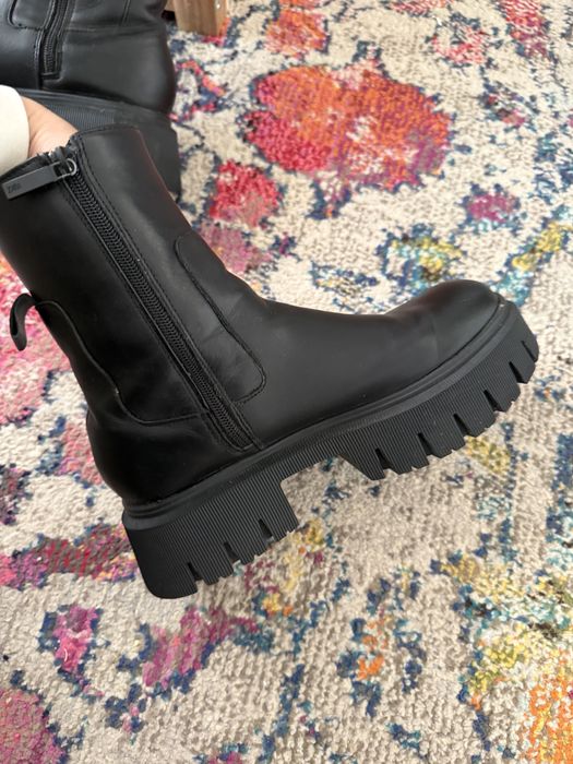 Ghete bocanci piele naturala 37 zara