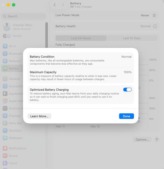 MacBook Air M2  – Baterie 100% –