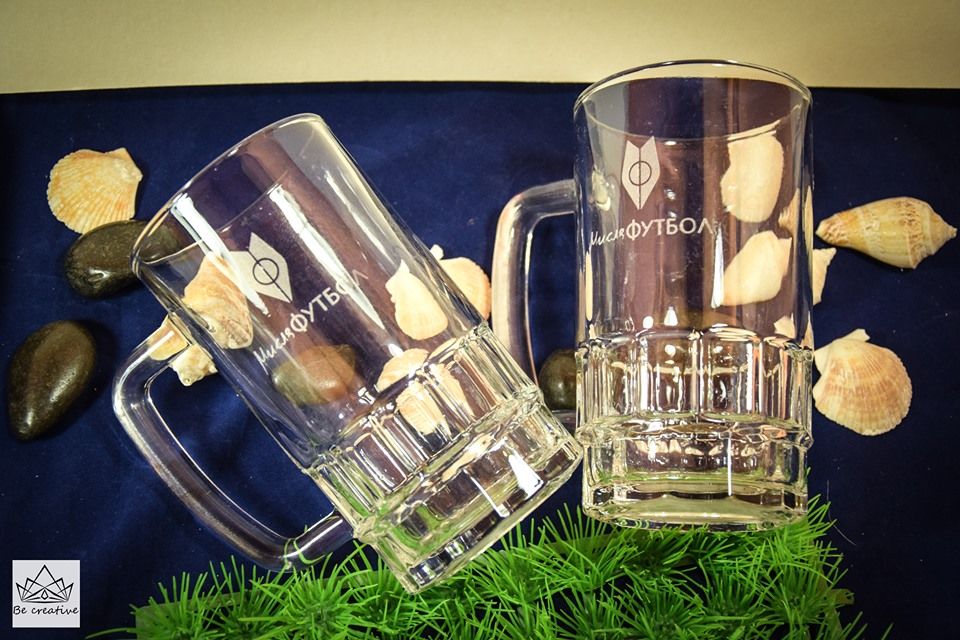 Персонализирана стъклена халба за бира