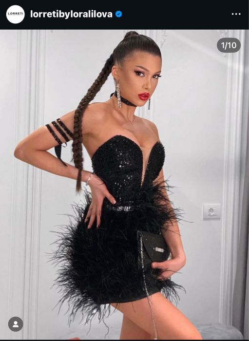 Lorreti черна рокля НОВА С ЕТИКЕТ