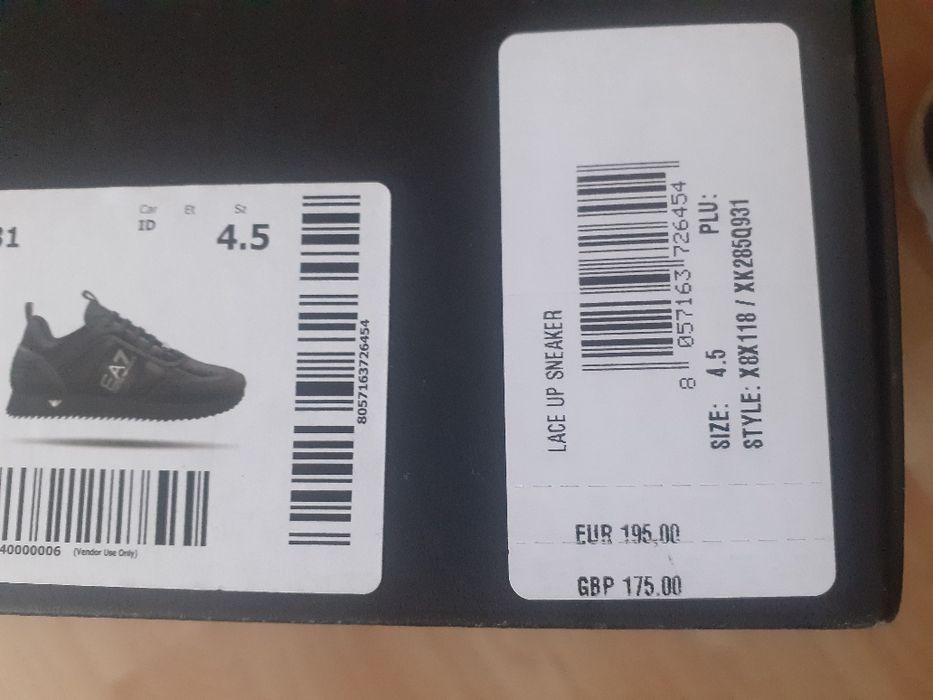 De vânzare EA7(Emporio Armani)noi,orig.Uk.nr.36/damă.