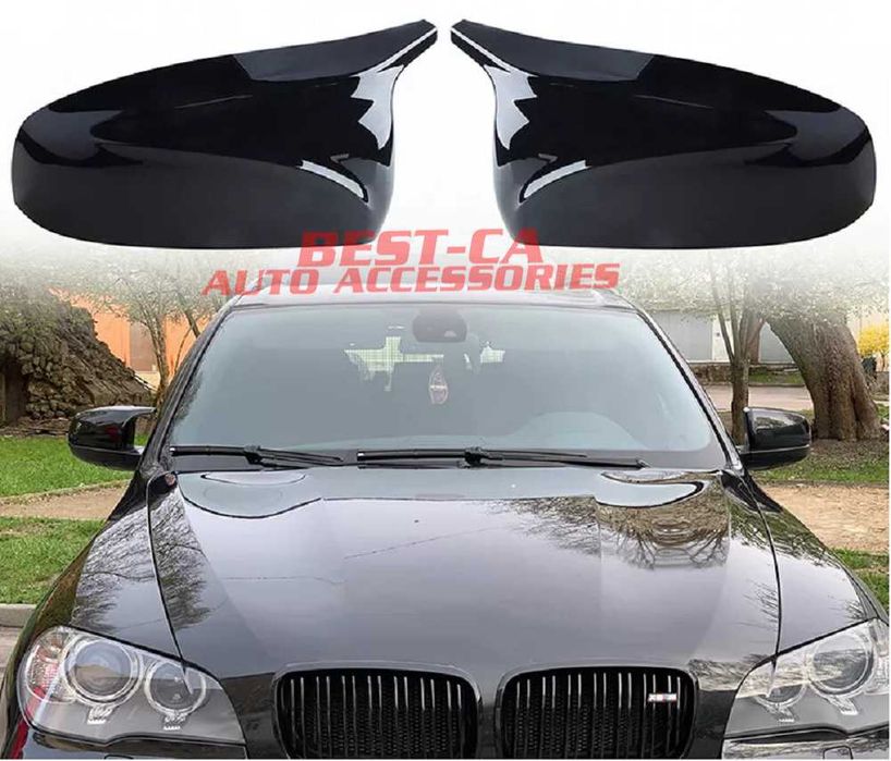 Capace oglinzi Batman M Style negru lucios ornamente BMW X5 E70 X6 E71