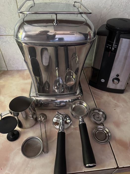 Espressor manual Ascaso Dream + Rasnita Wilfa – set complet espresso + accesorii originale