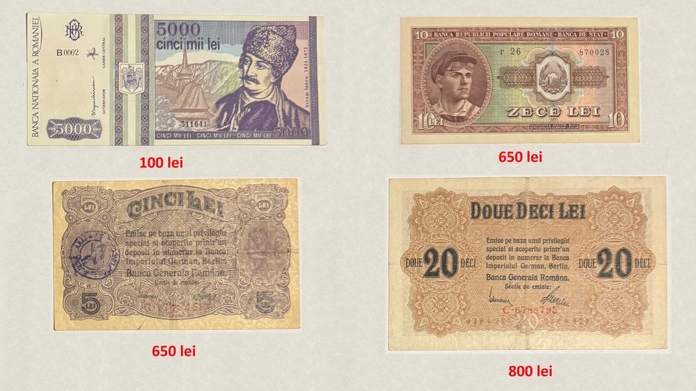 Bancnote vechi Romania