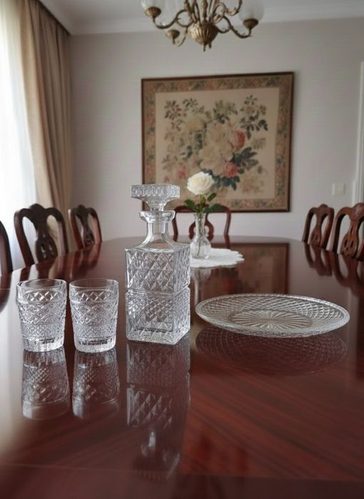 Гарафа с три чаши и плато