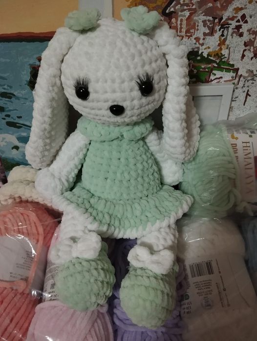 Зайчета ръчно плетени