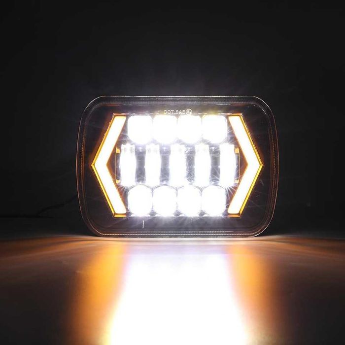 LED Фарове 200W 20x14 см за Jeep Wrangler YJ и Cherokee XJ Daihatsu
