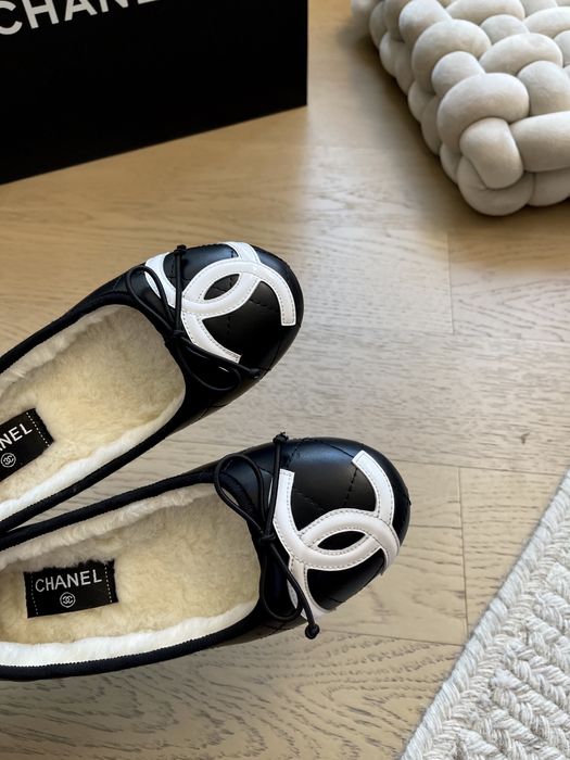 Balerini cu blana Chanel