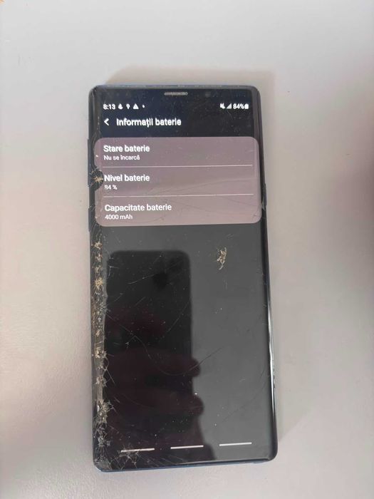 Samsung Galaxy Note 9 128GB + S Pen | Funcționează perfect | Ecran spart