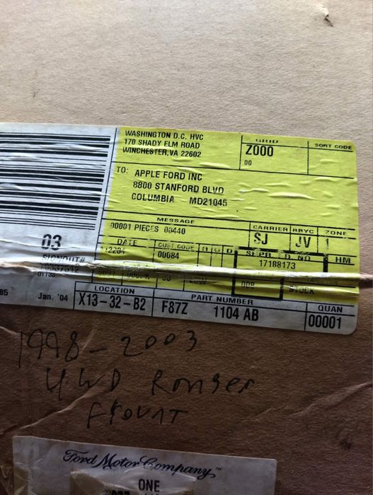 Лагер Главина Ford Ranger/Mazda B4  1998-2003 F87Z-1104-AB