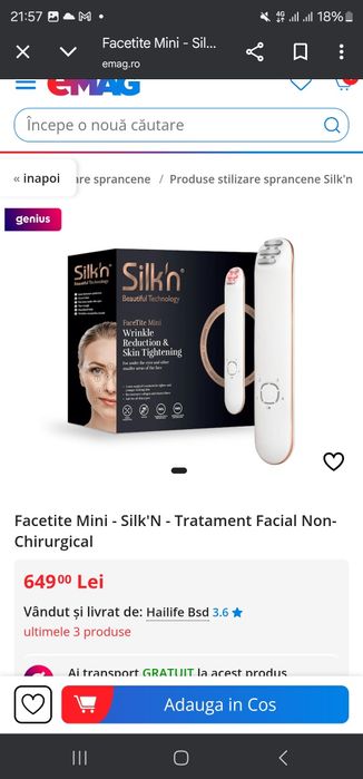 Facetite Mini - Silk'N - Tratament Facial Non-Chirurgical