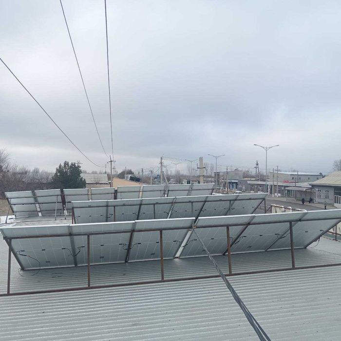 Куёш панелларини хонадон ва ташкилотларга урнатиш, исталган кувватда.