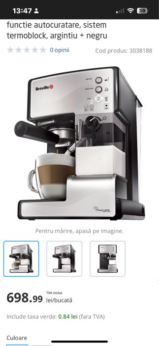 Aparat cafea Breville Prima Latte