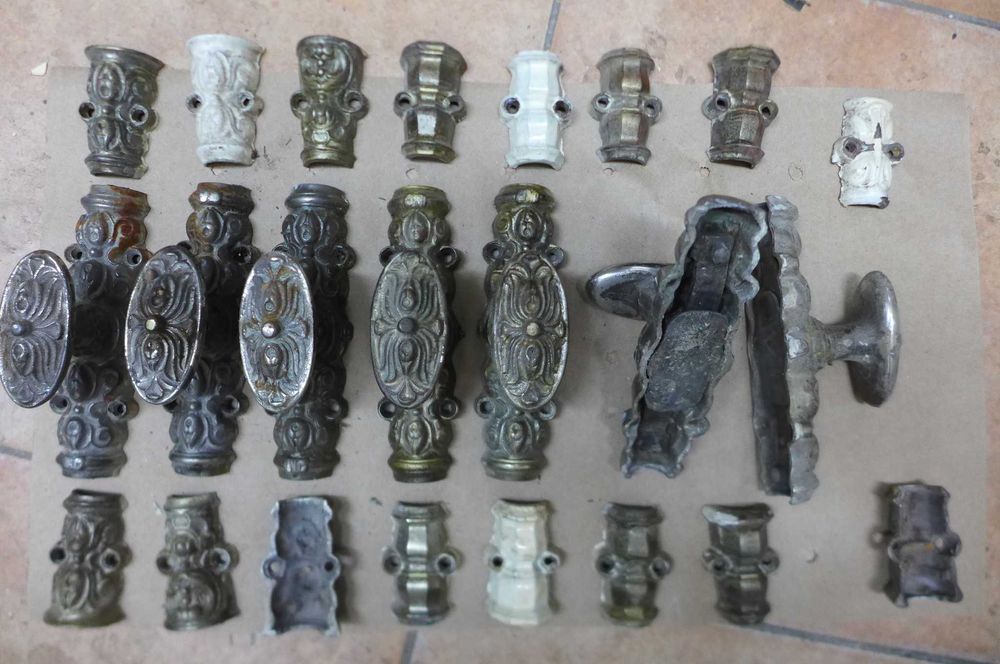 Elemente Feronerie BRONZ Art Nouveau pentru Geamuri Inchizatoare