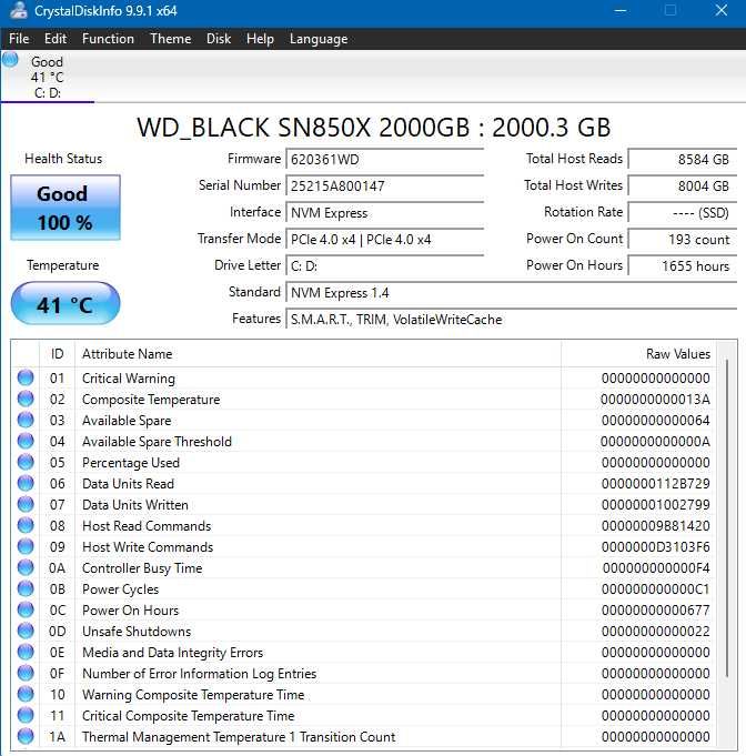 Продам SSD WD Black SN850X 2TB nvme