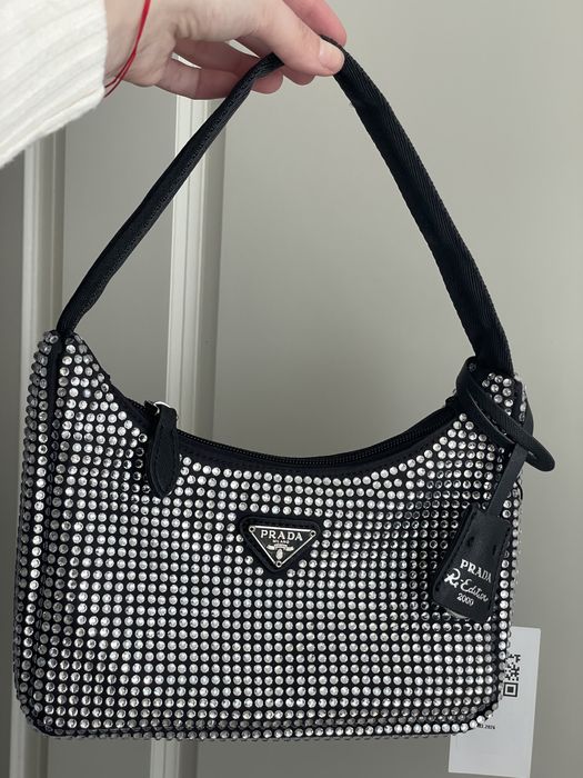 Geanta Prada Re-Edition 2000 Crystal noua