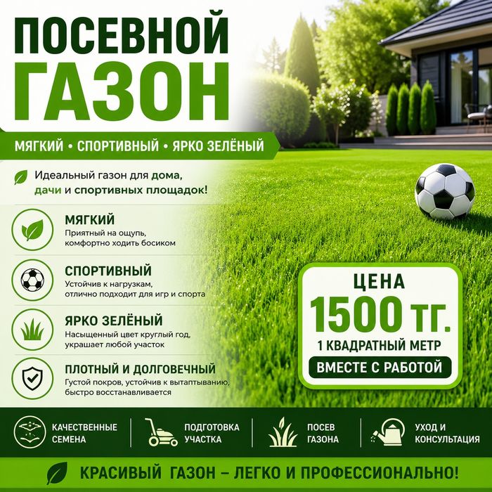 Спортивный газон в петропавловске