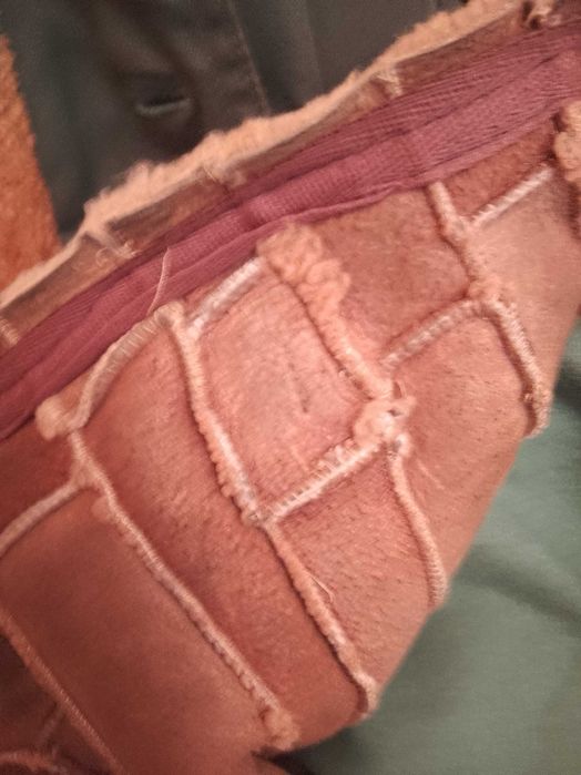 Шуба Nr. 1 -2-3 от импрегниран шлиферен плат с кожена подплата .