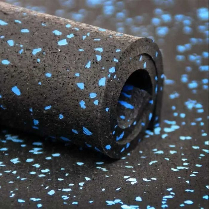 Гумена Настилка на Ролка 8 мм 12 кв.м Синьо, Фитнес Настилки