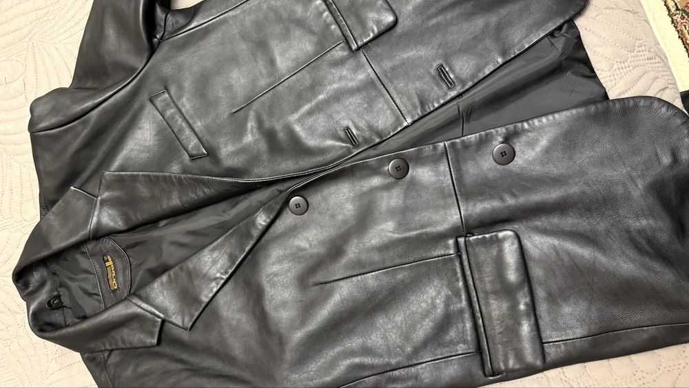 Кожаный пиджак мужской