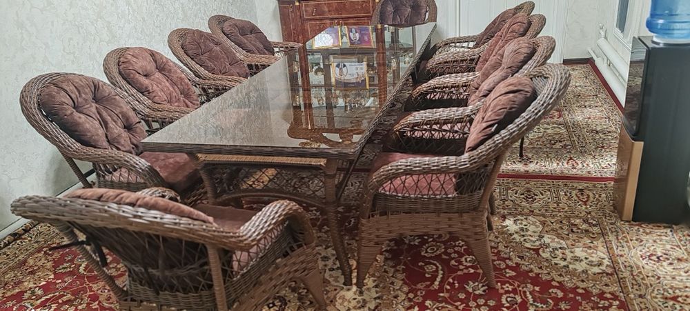 Эко-ротандан ясалган қулай мебел  комплект. Модел Изабелла